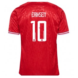 Denemarken Christian Eriksen #10 Thuis tenue EK 2024 Korte Mouw